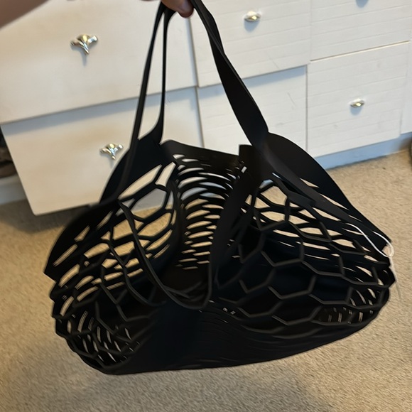 NWT Sea star Beachwear black neoprene Fisherman Tote beach bag - Picture 4 of 6